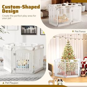6-Panel HDPE Dog Playpen - Convertible Design (Playpen/Fence), Lockable Door, Suction Cups + Ground Stakes 6-Panel HDPE Dog Playpen - Convertible Design (Playpen/Fence), Lockable Door, Suction Cups + Ground Stakes